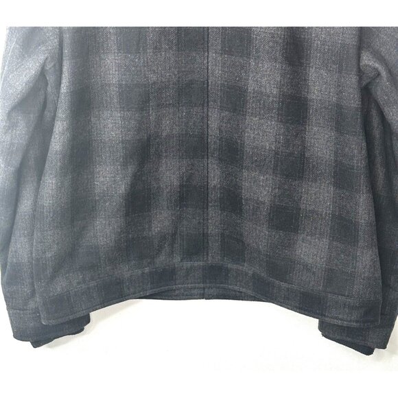 Black Rivet Womens Wool Blend Jacket Y2K Full Zip Gray Plaid Size X-Large (16) - Picture 6 of 13